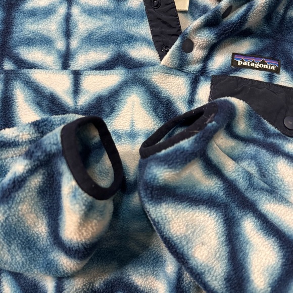 Patagonia Synchilla Snap T Fleece Shibori White Diamond Dancer Pullover Size L - Picture 6 of 10